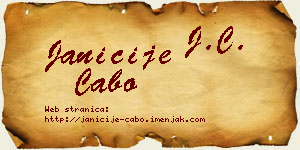 Janićije Cabo vizit kartica